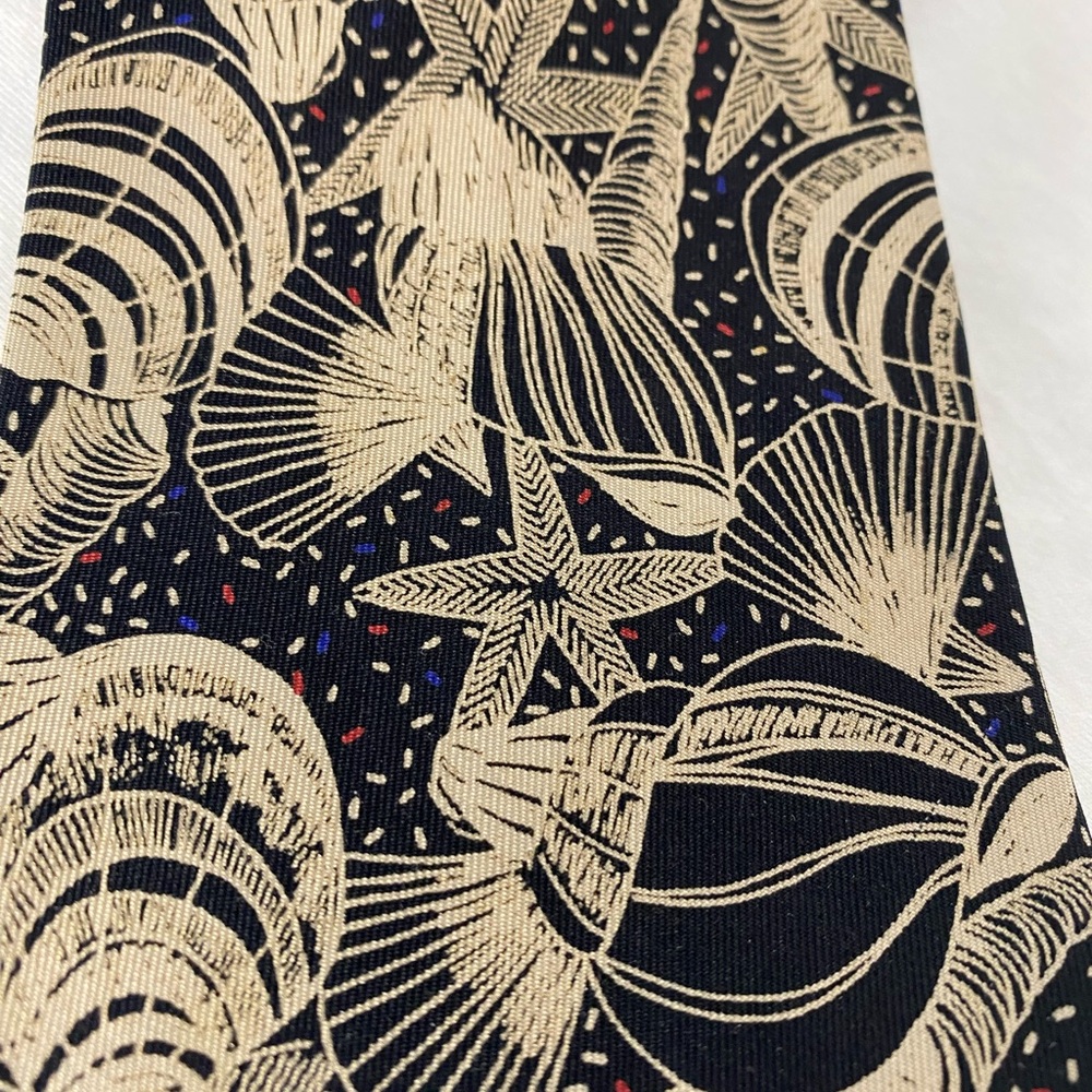 Beach Seashore Seashell Tropical Perry Ellis Silk Tie 56”